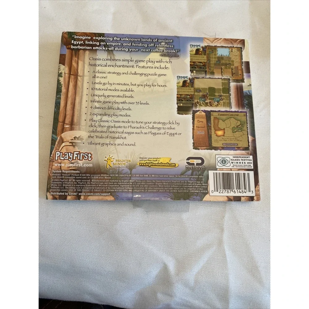 Oasis PC CD-ROM Puzzle Game‎ PlayFirst Vintage Y2K Windows CD Complete